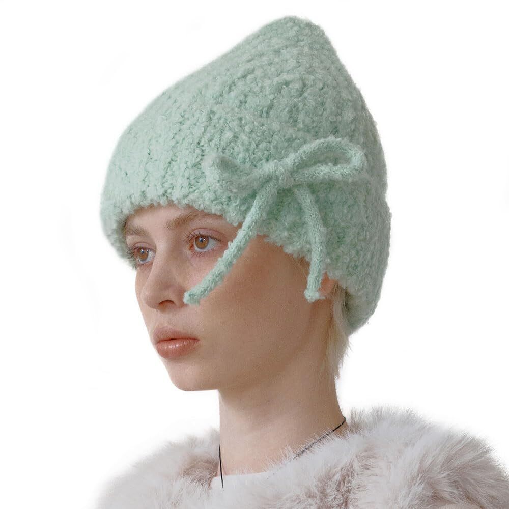 5468 Winter Fisherman Cuffed Trawler Thick Ribbon Boucle Beanie Soft Cute